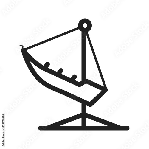 Boat Swing icon vector image. Suitable for mobile apps, web apps and print media.