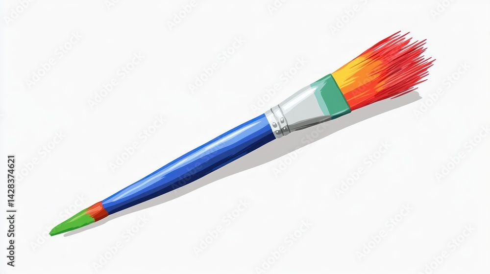 Fototapeta premium Colorful paintbrush illustration