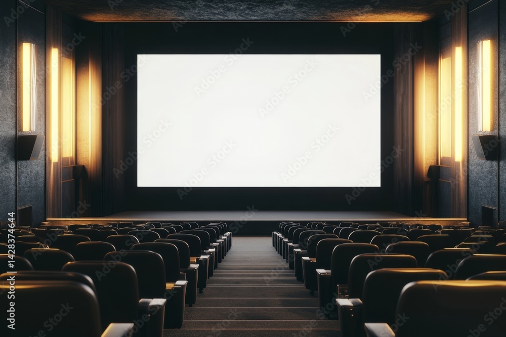 Fototapeta premium Empty movie theater interior (1)