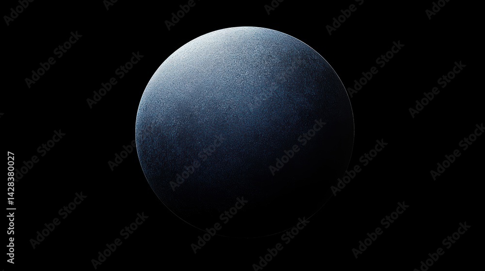 Celestial orb, a muted, icy planet in deep space. Celestial orb, a muted, icy planet in deep space.