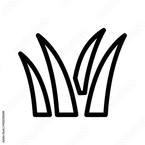 Grass icon vector image. Suitable for mobile apps, web apps and print media.