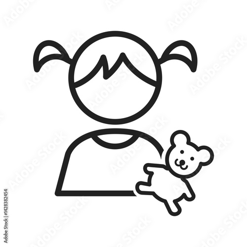 Holding Teddy Bear icon vector image. Suitable for mobile apps, web apps and print media.