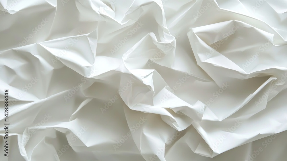 Abstract crumpled white fabric texture Abstract crumpled white fabric texture