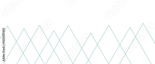 Obraz na płótnie Geometric lines mountains figures on white background. Outline triangles banner. Vector illustration. w salonie