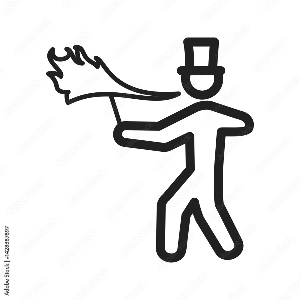 Spitting Fire icon vector image. Suitable for mobile apps, web apps and print media. Spitting Fire icon vector image. Suitable for mobile apps, web apps and print media.