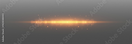 Neon lines light effect. On a transparent background.