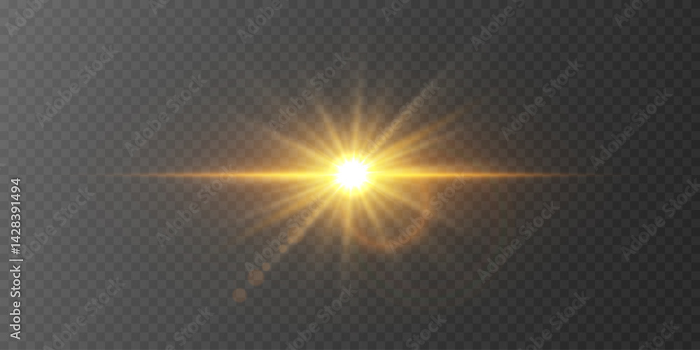 Glowing explosion and flash, light effect of the lens and stars. Glowing explosion and flash, light effect of the lens and stars.