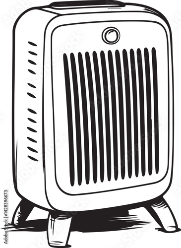 heater isolated on white