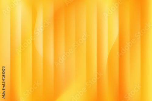 Abstract golden yellow blurred gradient background, glowing fractal glass backdrop. Elegant fluid stripped texture with iridescent neon lights for presentation, poster, product display