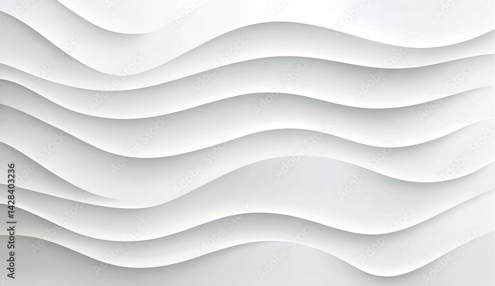 Obraz premium White wavy pattern, creating a smooth flow of visual effects.