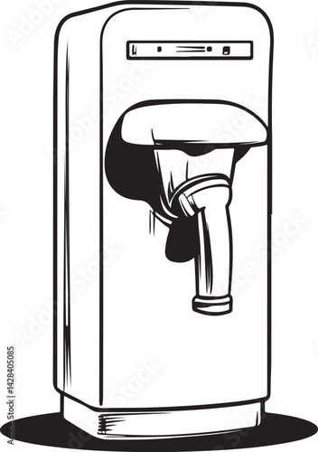 vector illustration of a water dispenser