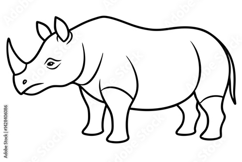 Geometric Rhino Outline