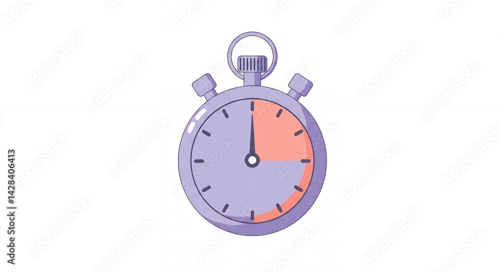 Simple stopwatch graphic time management illustration Simple stopwatch graphic time management illustration