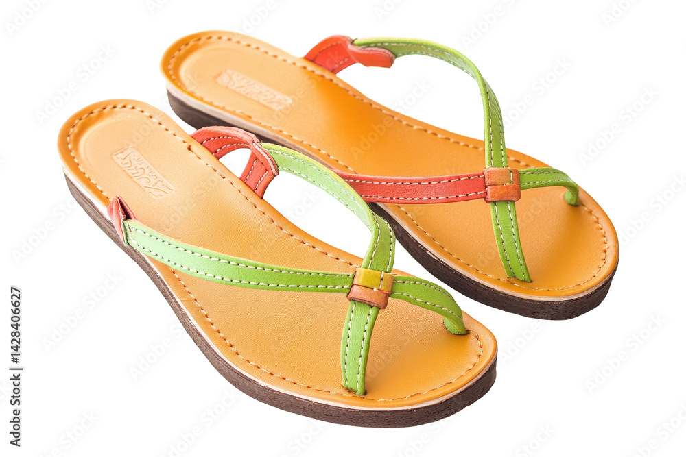 Stylish summer sandals pair image ideal for beachwear branding lookbooks and online store graphics Stylish summer sandals pair image ideal for beachwear branding lookbooks and online store graphics