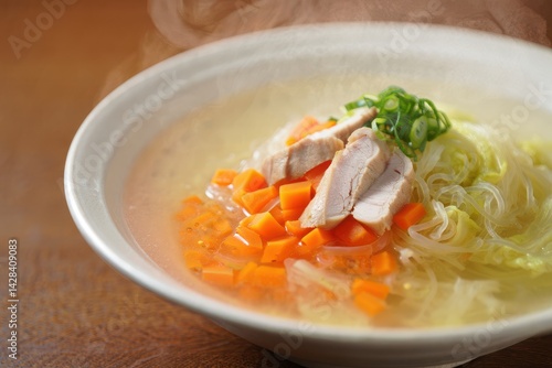 Obraz na płótnie Soup with Boiled with pork w salonie