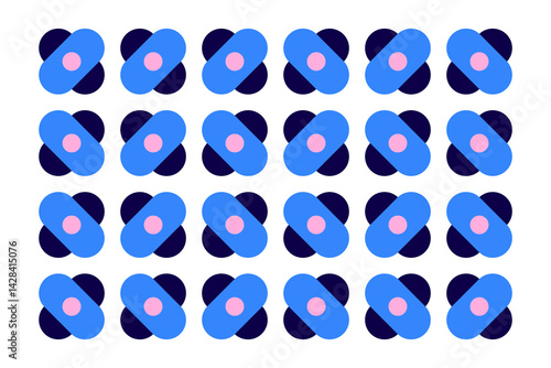 Abstract geometric shapes. Geometry minimal brutalist forms, simple bauhaus figures swiss style, geometric pattern design, retro background. Vector modern geometry collection