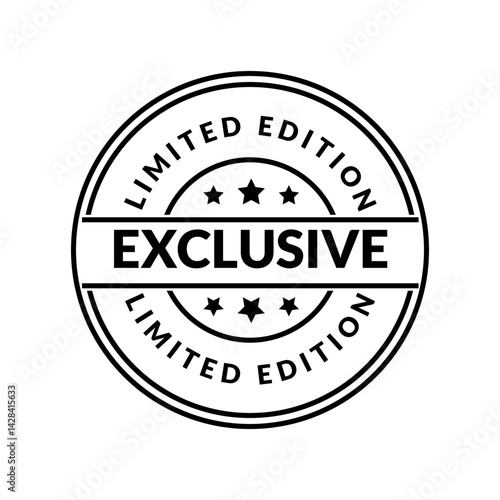 Exclusive limited edition rubber stamp seal vector