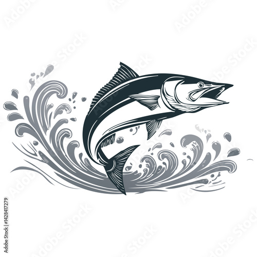 Tarpon Leaping in Water