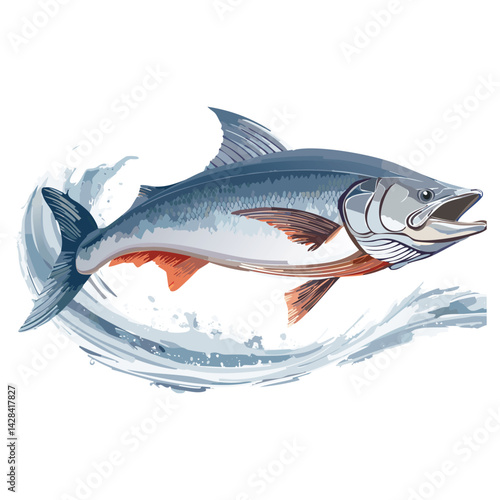 Tarpon Leaping in Water