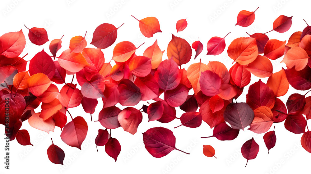 Red Autumn Leaves Gradient Fall Background for Botanical Designs. Red Autumn Leaves Gradient Fall Background for Botanical Designs.