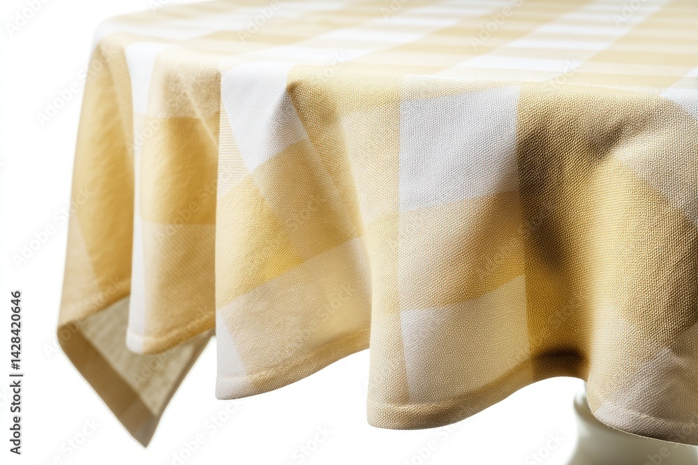 Cream and Beige Checkered Tablecloth Cream and Beige Checkered Tablecloth