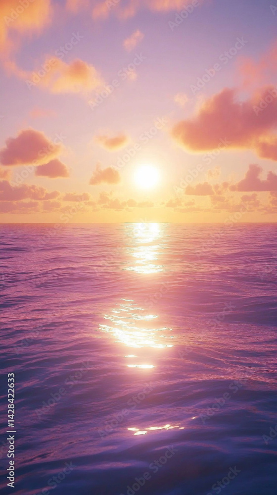 Obraz premium Serene Sunset Ocean Landscape