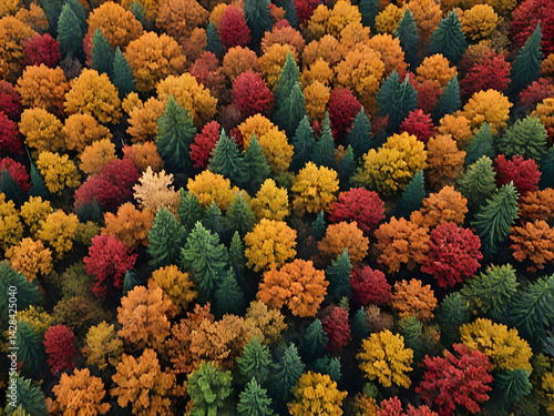 Obraz na płótnie Herbstwald w salonie