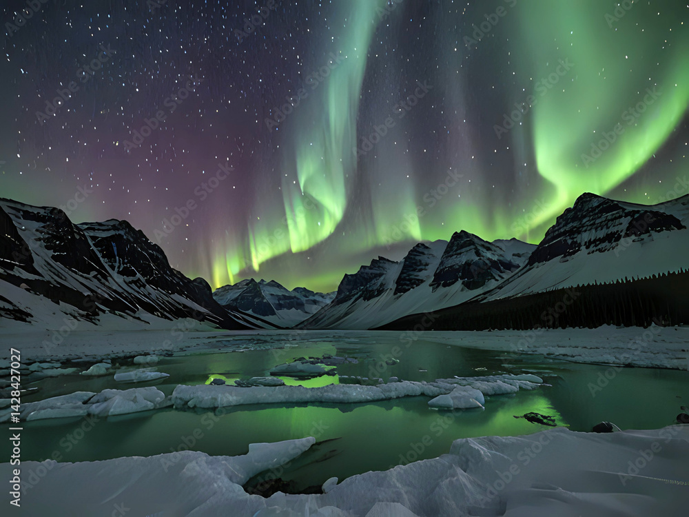 Polarlichter im Winter