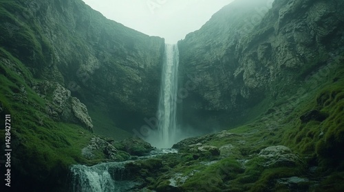 waterfall in the mountain