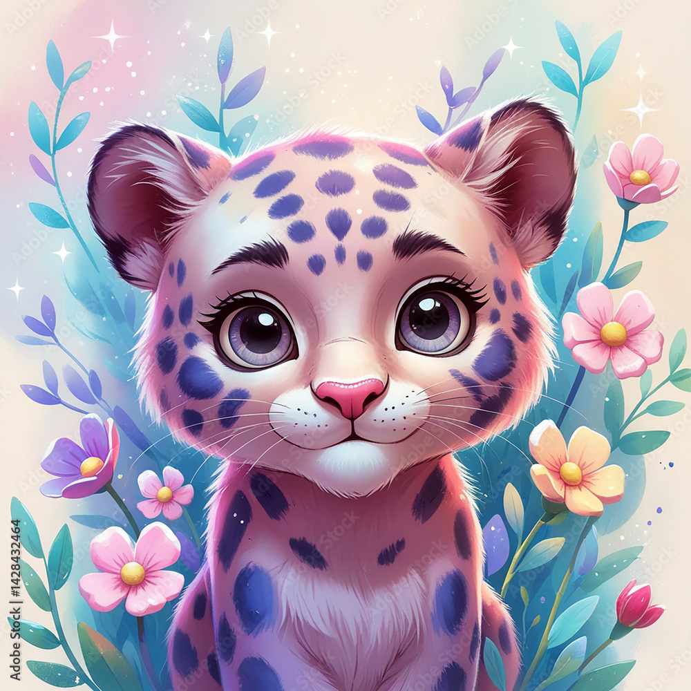 Pinker Baby Leopard