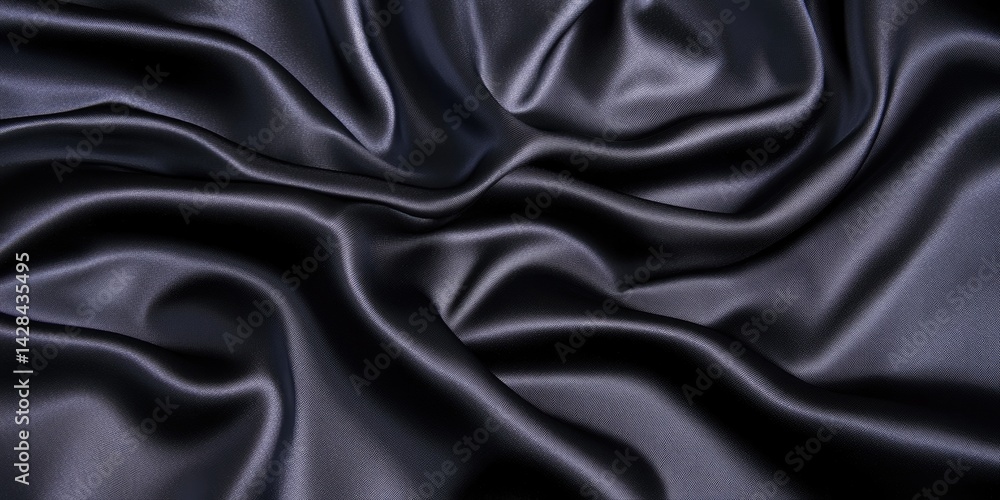 Dark, flowing silk fabric Dark, flowing silk fabric
