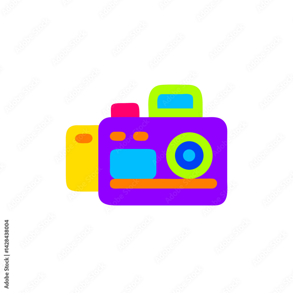Colorful Camera Icon in Vibrant Design Colorful Camera Icon in Vibrant Design