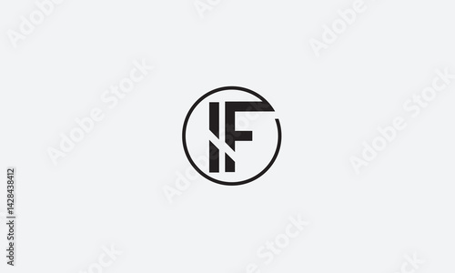IF, FI , F , I , Abstract Letters Logo Monogram	