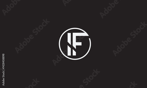 IF, FI , F , I , Abstract Letters Logo Monogram	