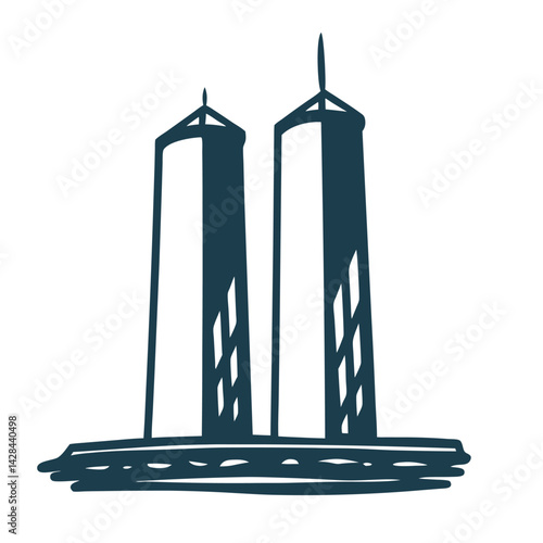 9/11 Memorial: Twin Towers Light Beam Remembrance - Patriot Day (9-11 Remembrance) – Twin towers with a single beam of light (subtle, respectful)