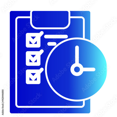 This is a Clipboard icon from the Organization icon collection with Solid Gradient style