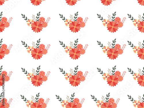 Seamless floral pattern design vector illustration, Liberty ditsy print, botanical design, ornaments, Fabric print pattern.