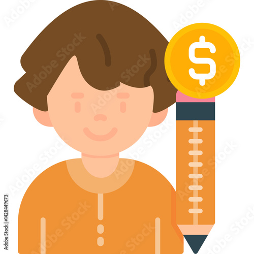 Writer Icon Vector Element