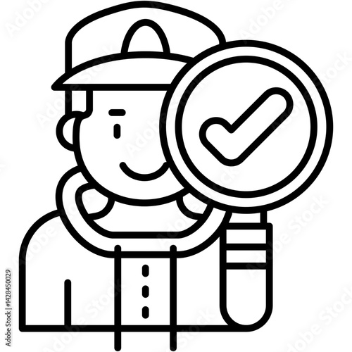 Archeologist Icon Vector Element