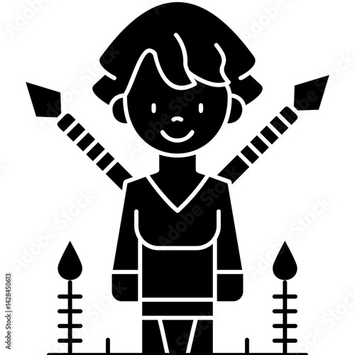 Caveman Icon Vector Element