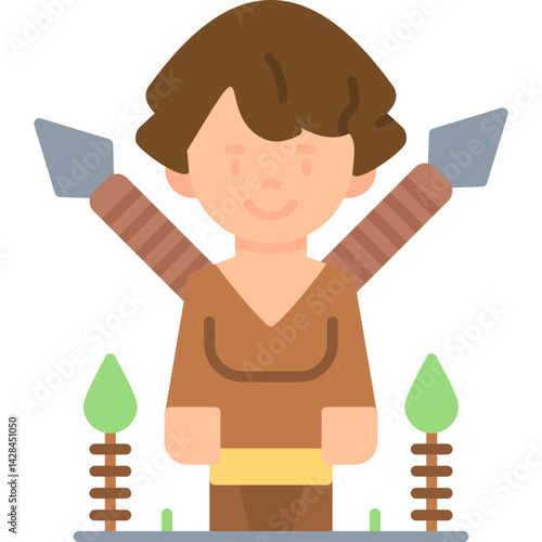 Caveman Icon Vector Element