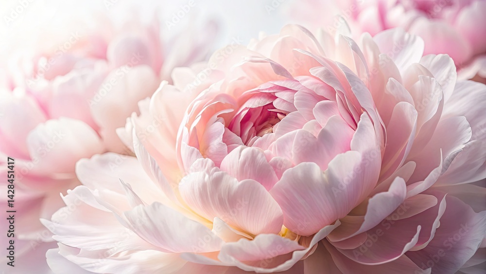 Fototapeta premium Ethereal Pink Peony Macro: Tilt-Shift Abstract Flower Photography