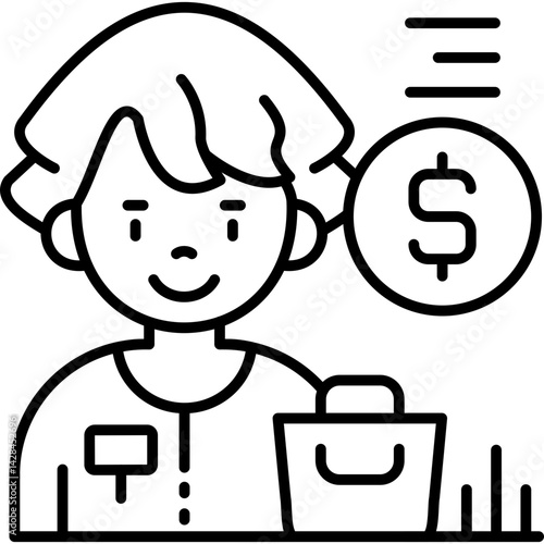 Shopper Icon Vector Element