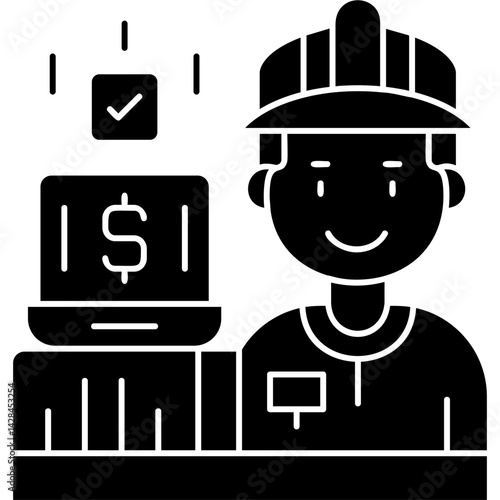 Cashier Icon Vector Element