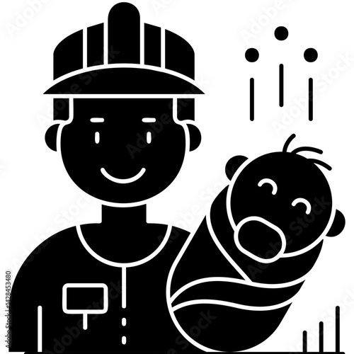 Babysitting Icon Vector Element