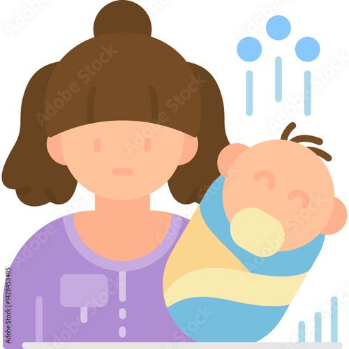 Babysitting Icon Vector Element