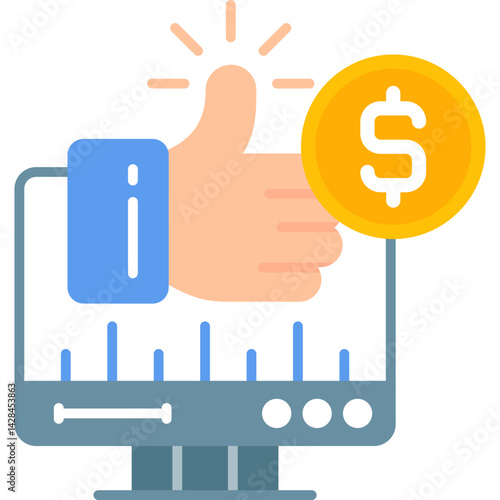 Thumb Up Icon Vector Element