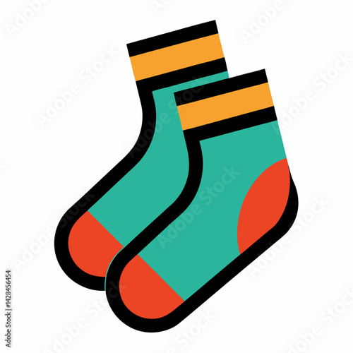 funky-sock-pair vector 