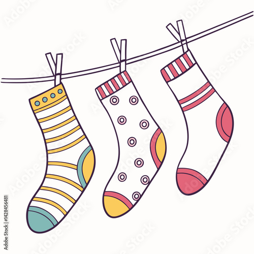 hanging-socks-vector 