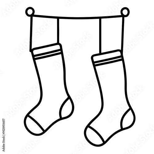 hanging-socks-vector 